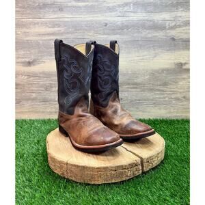 Smoky Mountain Youth - Size 6M - Black / Brown Square Toe Cowboy Boots 436610Y